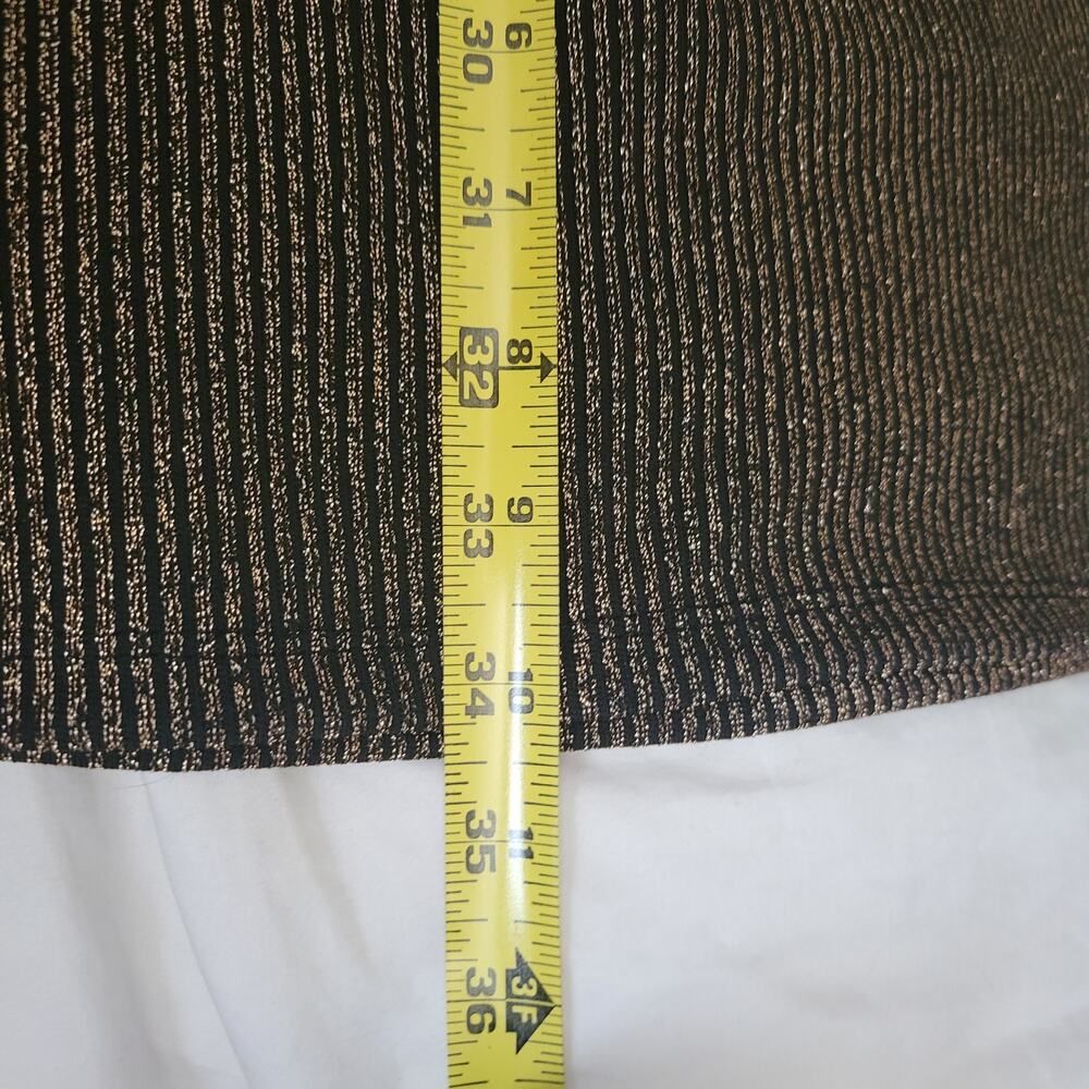 Rewind‎ Dress Size XL Black and Shiny Gold striped Front Cut Out Good Condition - Picture 5 of 8